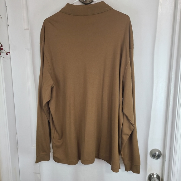 Roundtree & York Men's Classic Long Sleeve Polo Shirt, Size: XL Color: Brown - Picture 15 of 15